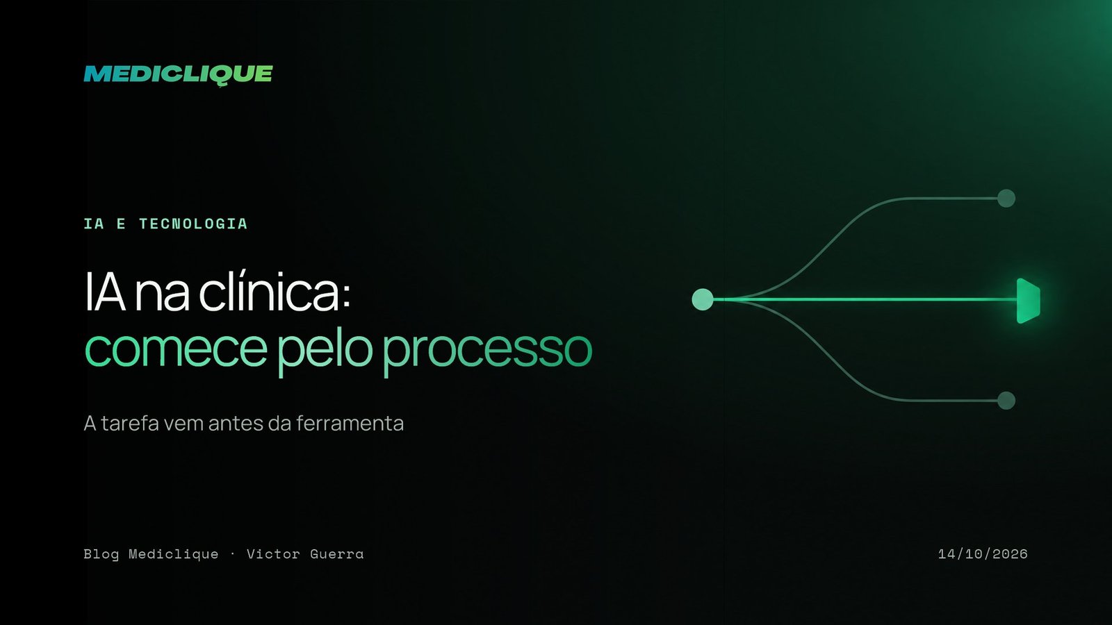 Arte abstrata de um fluxo em etapas com um ponto verde destacado, representando um processo escolhido para melhoria
